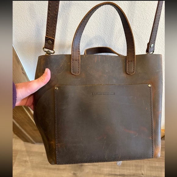 Medium cross body Portland Leather Goods bag canyon